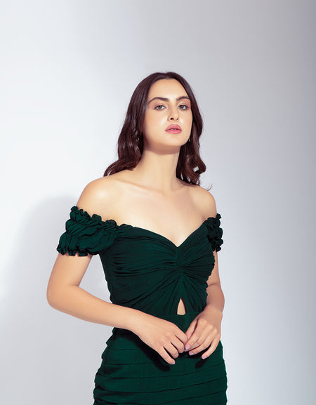 Bottle Green Layer Dress