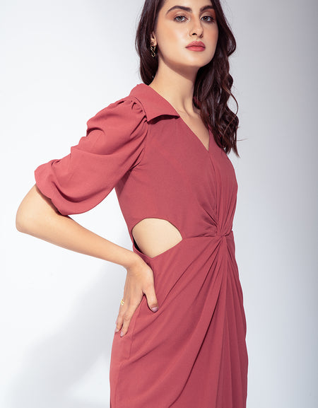 Ankle Length Collar Dress